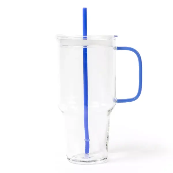 32oz Durable Glass Tumbler with Lid & Straw